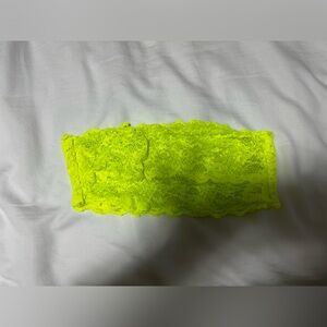 Neon yellow lace bandeau top